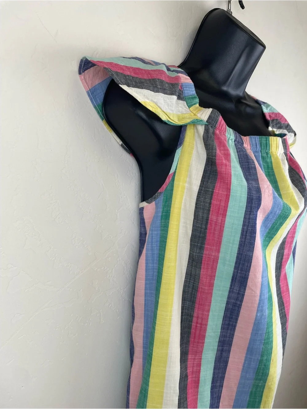 J. Crew Multicolor Vertical Stripe Cotton Sundress